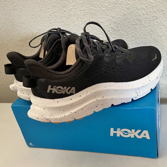 NEW IN BOX Hoka Mens Kawana 2 Running Shoes Sneakers 7 D Black Trainers - Picture 8 of 11